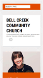 Mobile Screenshot of bellcreek.org